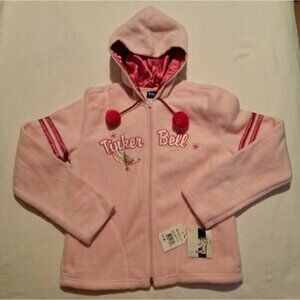 Disney Tinkerbell girls size Medium or 10/12 fleece zip up jacket, New